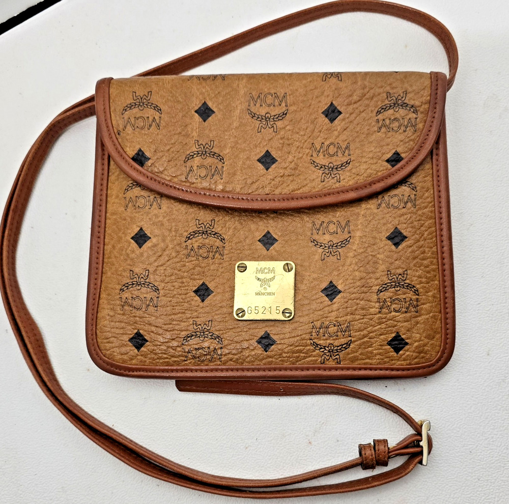 Vintage MCM Munchen Crossbody Bag Shoulder Leather Handmade in West Germany